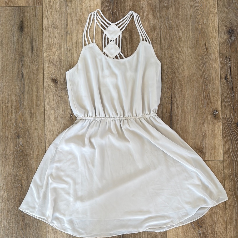 Elegant White Strappy Dress